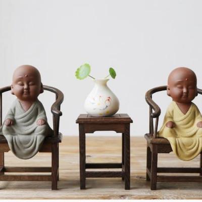 BỘ BÀN GHẾ GỖ KÈM TƯỢNG CHÚ TIỂU